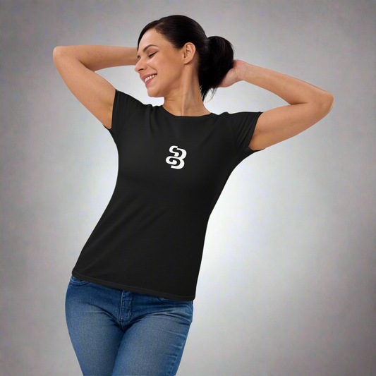 Boliver Bloom™ Logo on Black Women's Fashion Fit T-Shirt