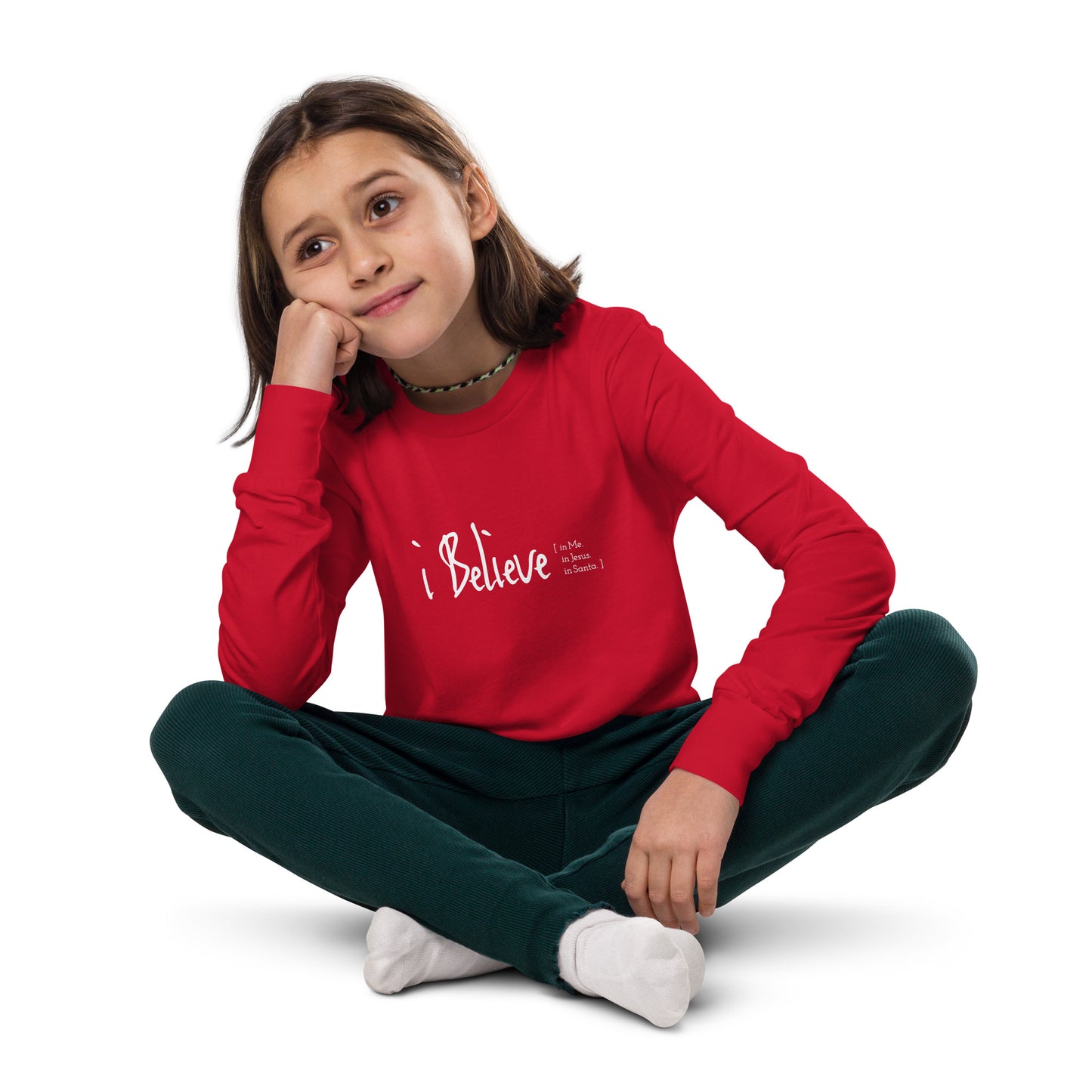 Boliver Bloom™ "I Believe..." Long-Sleeved Youth Girl's Tee