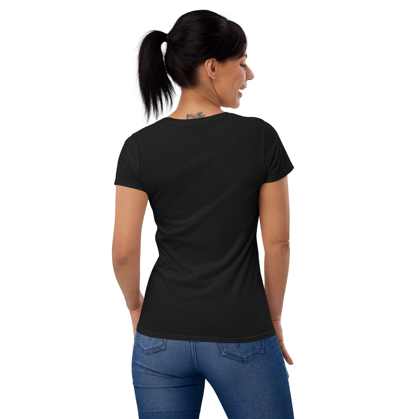 Boliver Bloom™ Logo on Black Women's Fashion Fit T-Shirt