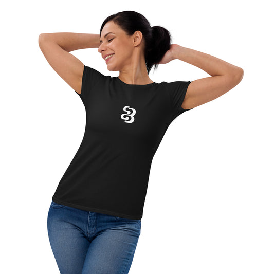 Boliver Bloom™ Logo on Black Women's Fashion Fit T-Shirt