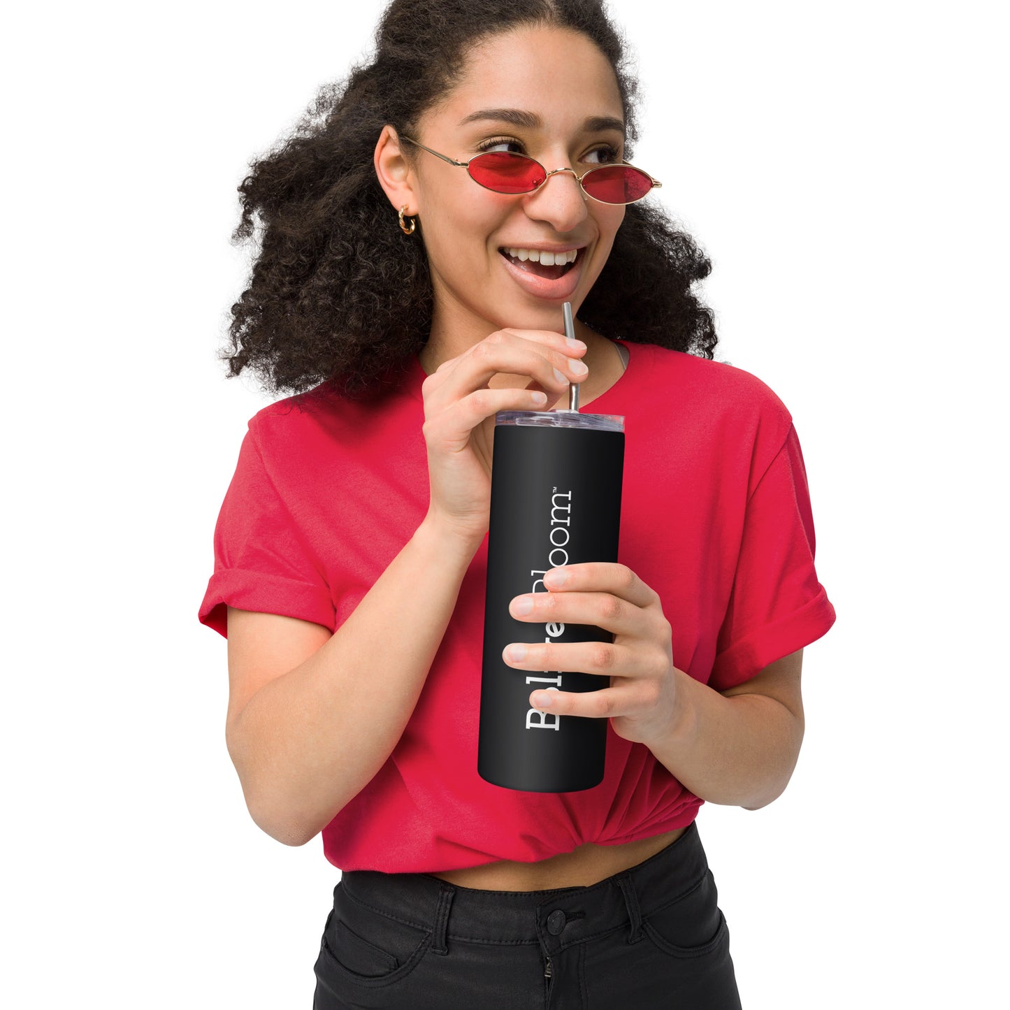 Boliver Bloom™ Stainless Steel Tumbler with Straw